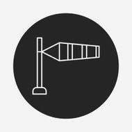Measuring wind speed line icon N2
