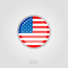 United States of America flag button N2