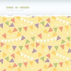 Party Decorations Bunting Horizontal Torn Seamless Pattern Background