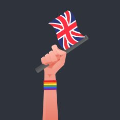 UK Flag & Sexuality symbol illustration