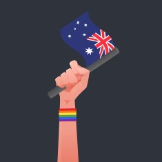 Australia flag & Sexuality symbol illustration