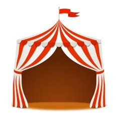 Circus tent Vector background