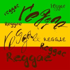 Vector isolated lettering poster in reggae style N2
