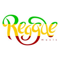 Vector isolated lettering poster in reggae style N3