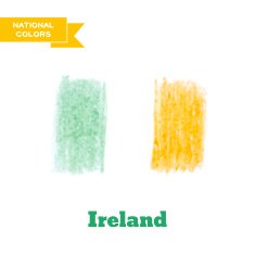 Handdrawn in pencil Ireland flag
