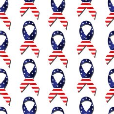 American Flag Ribbon Seamless Tile