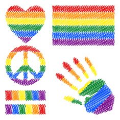 Collection of gay culture symbols N2