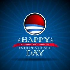 Independence day poster retro vintage vector