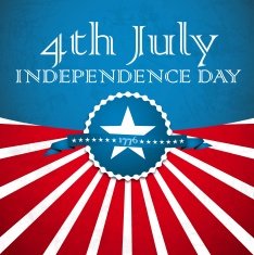 Independence day vintage badge or poster
