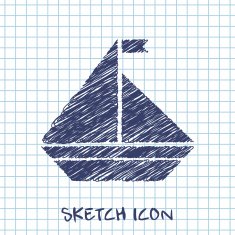 Vector icon of yacht N6