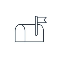 Mail box outline icon N2