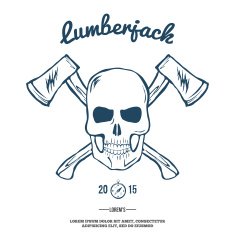 Skull with Crossed Axes isolated on white Vector