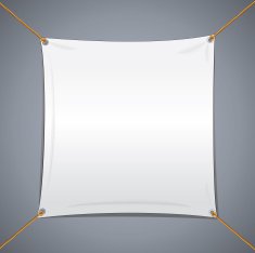 White Textile Vector Banner