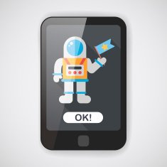 Space Astronaut flat icon with long shadow eps10 N35