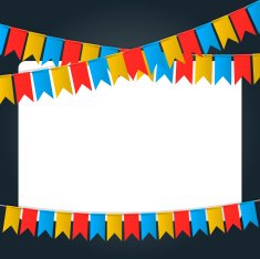 Festival flag banner vector