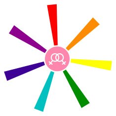 Abstract image flag of the LGBT community colors rainbow N7