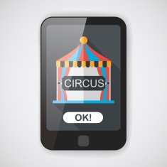 circus flat icon with long shadow eps10 N3