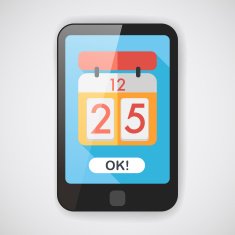 Calendar flat icon with long shadow eps10 N43