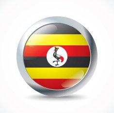 Uganda flag button
