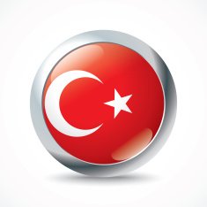 Turkey flag button