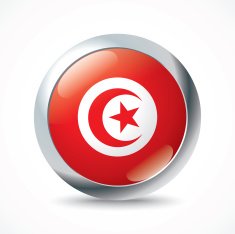 Tunisia flag button