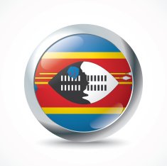 Swaziland flag button