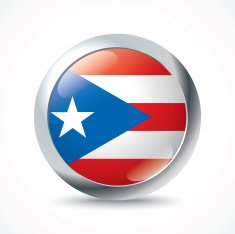 Puerto Rico flag button