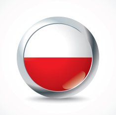 Poland flag button