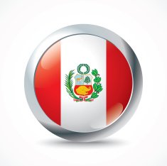 Peru flag button