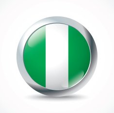 Nigeria flag button