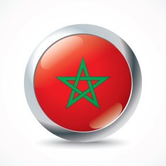 Morocco flag button