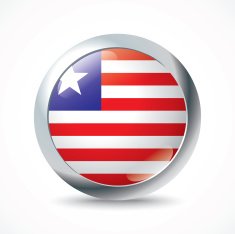 Liberia flag button