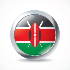 Kenya flag button