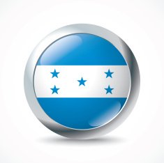 Honduras flag button