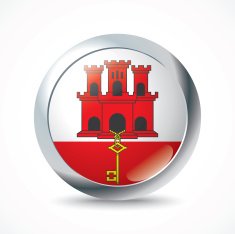 Gibraltar flag button