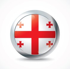 Georgia flag button N2
