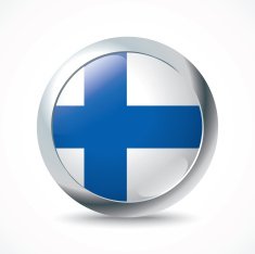 Finland flag button