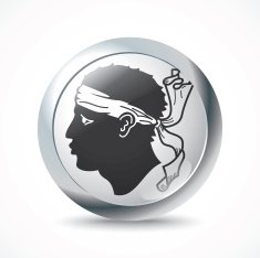 Corsica flag button