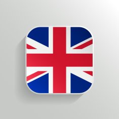 Vector Button - United Kingdom Flag Icon