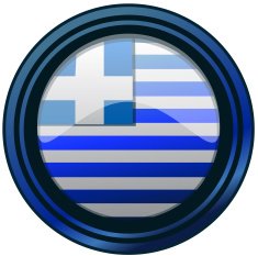 Greece Flag on Shield Vector Illustration