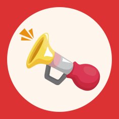 birthday horn theme elements