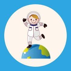 Space astronaut theme elements N7
