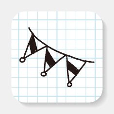 doodle decorative flag