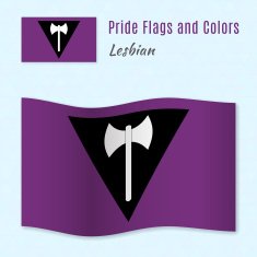 Lesbian pride flag with correct color scheme