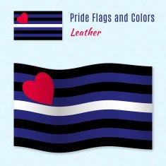 Leather pride flag with correct color scheme