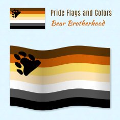 Bear Brotherhood pride flag with correct color scheme