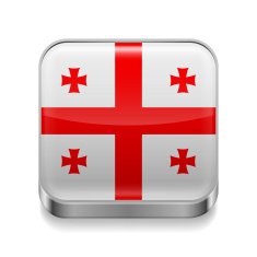Metal icon of Georgia