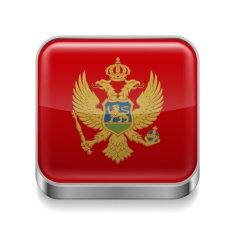 Metal icon of Montenegro