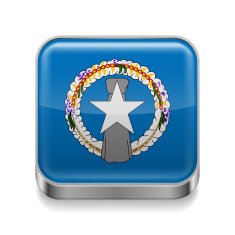 Metal icon of Northern Mariana Islands