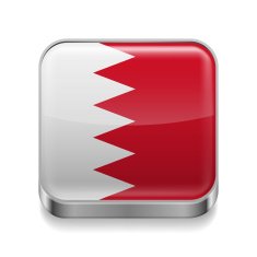 Metal icon of Bahrain
